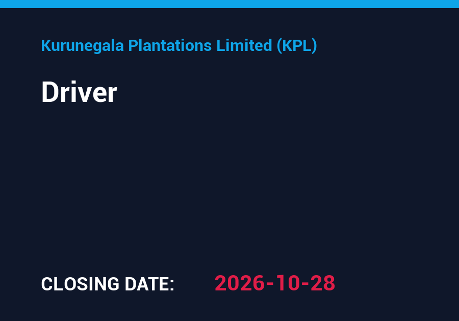 Driver – Kurunegala Plantations Limited (KPL)