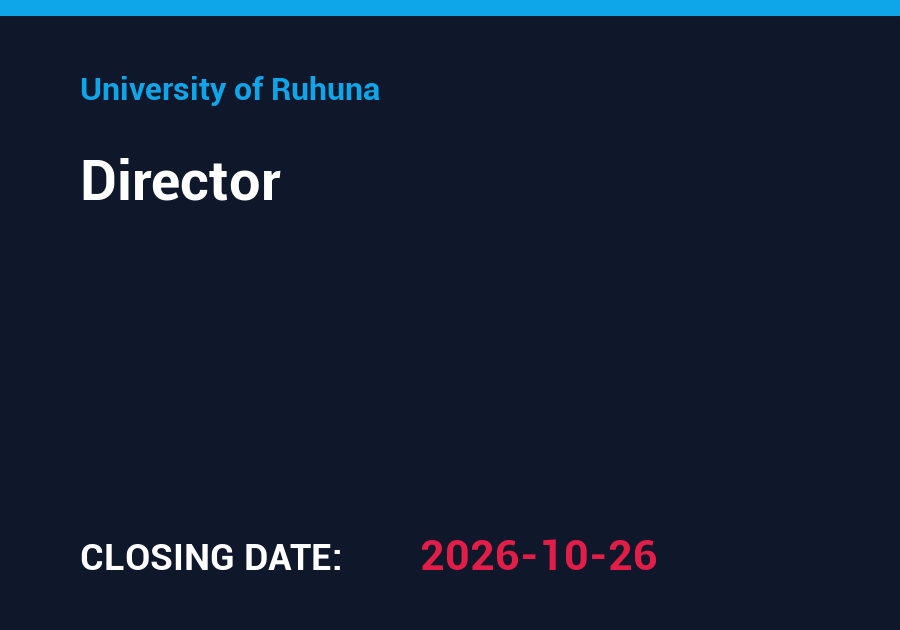 Director – University of Ruhuna