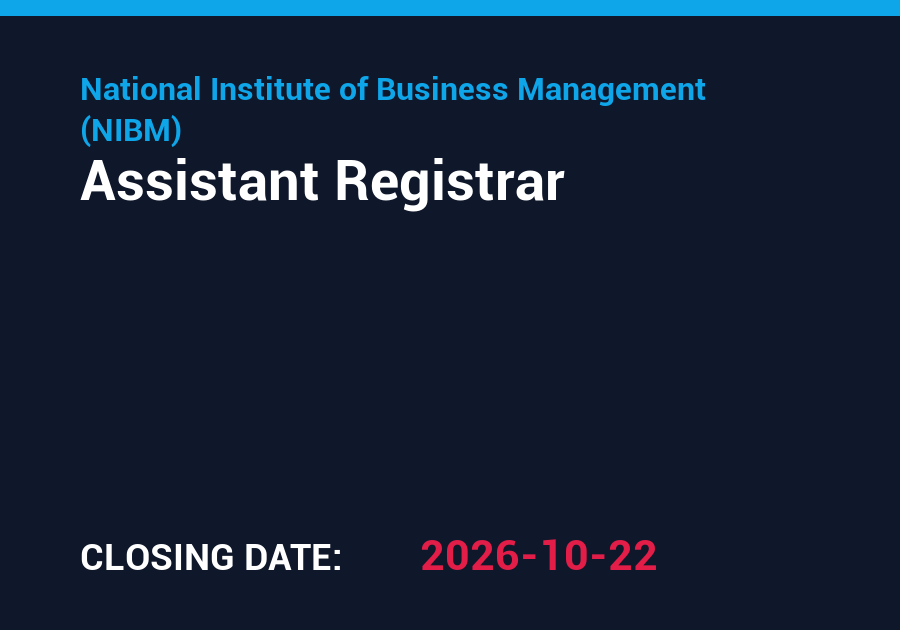 Assistant Registrar – National Institute of Business Management (NIBM)